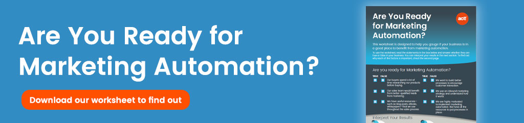 callout that says, Are you ready for marketing automation?