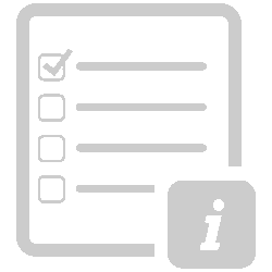 icon of a checklist with the information