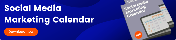 A CTA callout to download the social media marketing calendar template