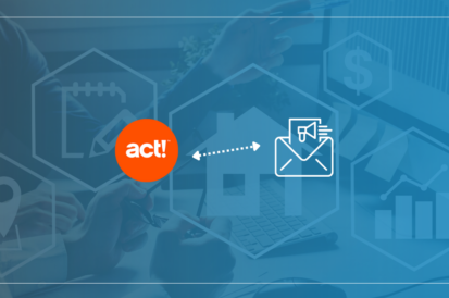 Act logo with an arrow pointing to email marketing logo